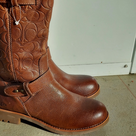 Sold Coach Virginia Brown Leather Boots - Picture 2 of 9